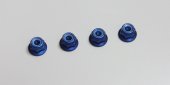 Kyosho 1-N4045FNA-B - Nut(M4x4.5)Flanged Nylon(Alumi/Blue/4pc)