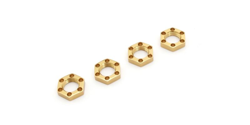 Kyosho EF244G - Lightweight Wheel Nut(Gold/4pcs/FANTOM EP)