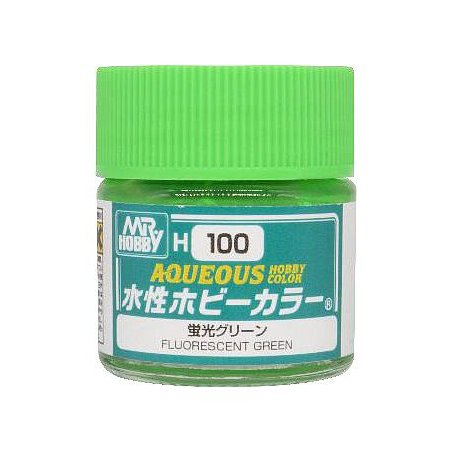 Mr.Hobby GSI-H100 Fluorescent Green 10ml Gunze Aqueous Hobby Color Acrylic Paint