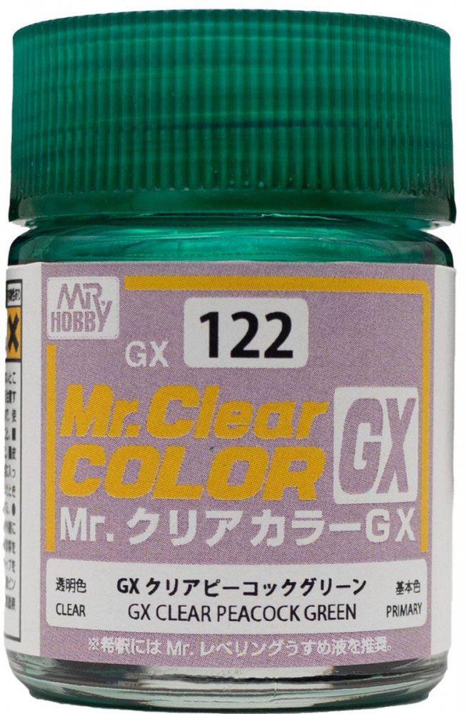 Mr.Hobby GX122 - Mr. Clear Color Peacock Green - 18ml