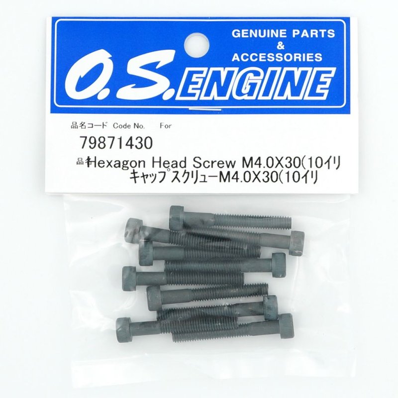 O.S. ENGINES HEXAGON SOCKET HEAD SCREW CAP SCREW M4X30 10PCS