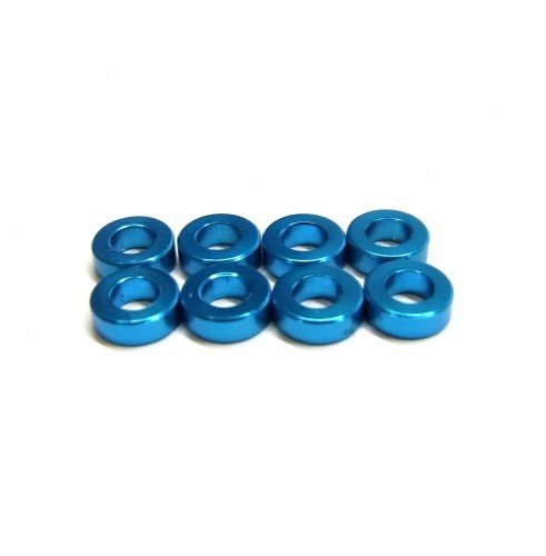 RACEOPT Aluminium 3mm Washer 8pcs , 2.0mm - Blue (RO-AW20-B)