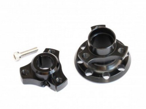 RAD-PC-10002 Aluminum Narrow (width -4mm) Differential Hub Set for 1/12 Pan Car, Black