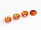 RAD-AC-10022 3x7.5mm Aluminum Servo Washer, 4 pcs, Orange