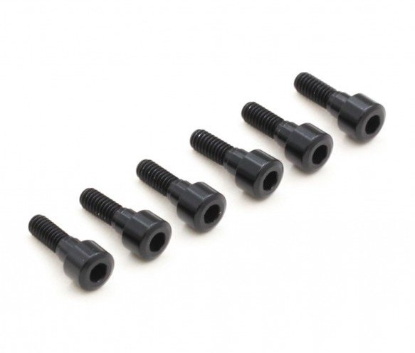 ROCHE 510058 M2.5x8mm Cap Head Wheel Screw, Black, 6 pcs