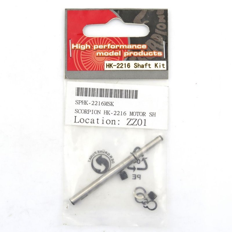 SCORPION HK-2216 SERIES OUTRUNNER MOTOR SHAFT KIT 4MM SHAFT / 3.17MM OUTPUT END