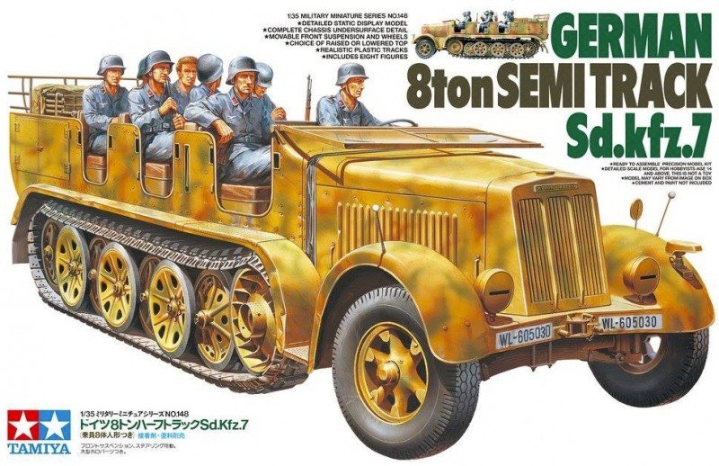 Tamiya 35148 - 1/35 German 8T Semi Track SdKfz 7 - CA248 WWII