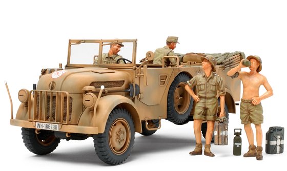 Tamiya 35305 - German Steyr Type 1500A/01 - & Africa Corps Infantry @ Rest