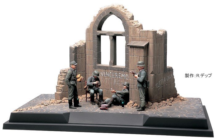 Tamiya 89742 - 1/35 Scenery Set 4 German Infantry Italian Campaign 1943