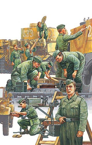 Tamiya 32547 - 1/48 WWII German Tank Crew Field Maintenance Set