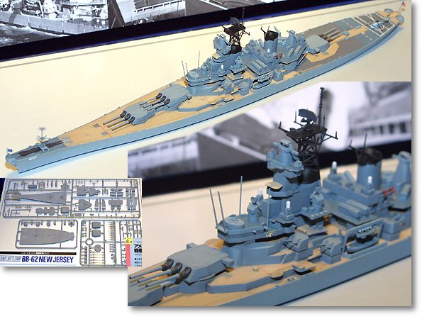 Tamiya 31614 1/700 US Navy Battleship Bb-62 Jersey From Japan1 for sale online 
