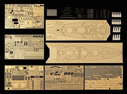 Tamiya 25181 - 1/350 Bismarck 1941 Detail Up Set Photo Etched Parts for 78013