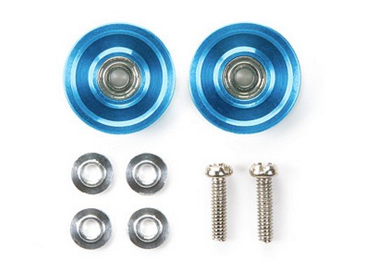 Tamiya 95576 - 13mm Aluminum Ball-Race Rollers (Ringless/Blue)