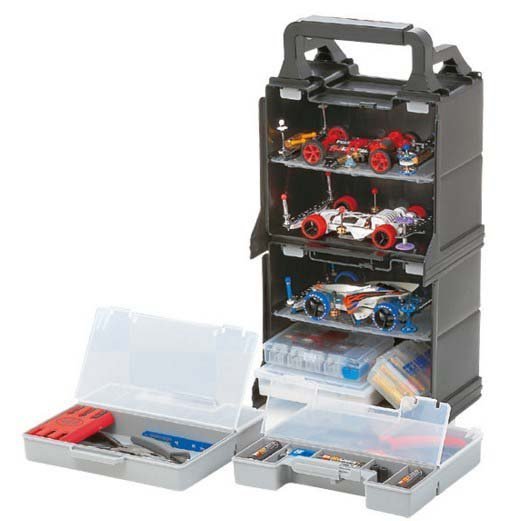 Tamiya 67233-95086 Red Mini 4WD Pit Backpack with J-CUP 2015 Set