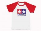Tamiya 66728 - Tamiya T-Shirt Short Raglan Sleeves (Red/Junior Large)