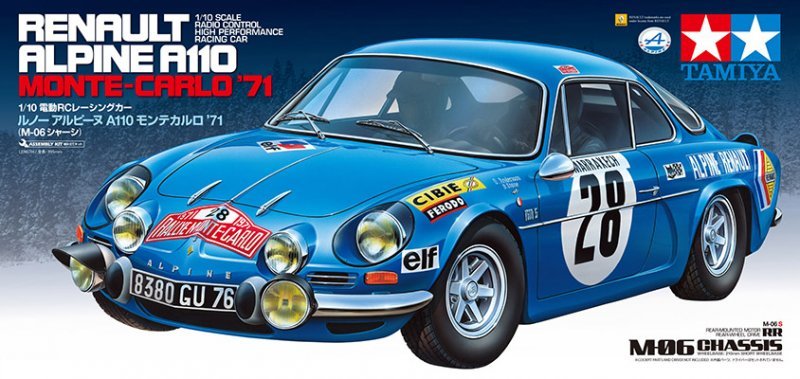 Tamiya 58591 1/10 Renault Alpine A110 Monte-Carlo 1971 M-06 RWD Kit