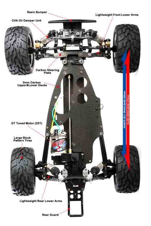 Tamiya 58497 Vajra 1/10 Extended Wheelbase 4WD Racing Truck Kit