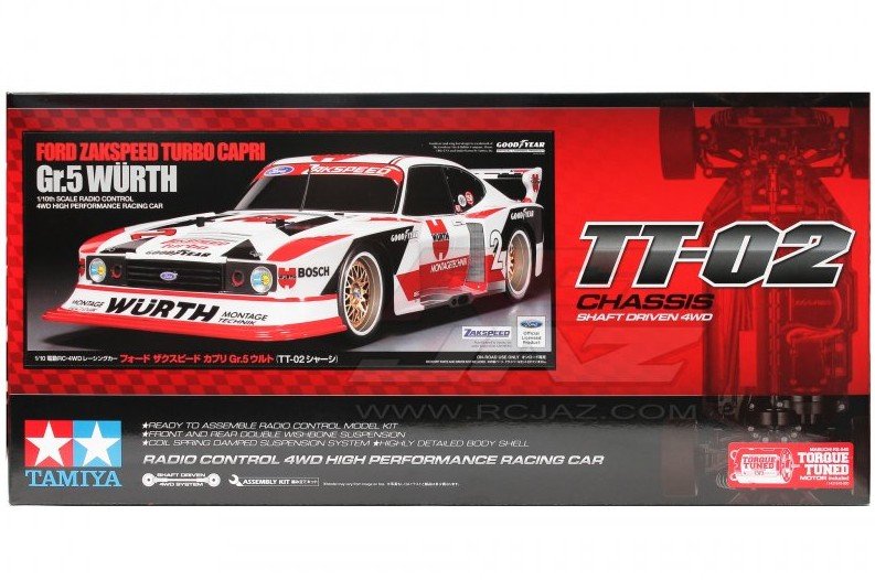 Tamiya 58578-60A - 1/10 Ford Zakspeed Turbo Capri Gr.5 Wurth (TT-02) (w/o ESC)