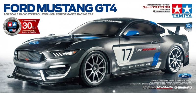 Tamiya 58664-60A - 1/10 Ford Mustang GT4 (TT-02) (W/O ESC)