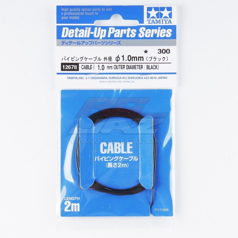 Tamiya 12678 - Black Cable (Outer Diameter 1.0mm)