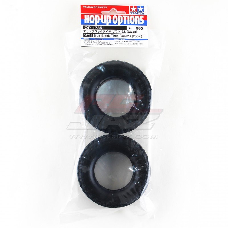 Tamiya 54735 - CC-01 Mud Block Tires 2pcs OP-1735