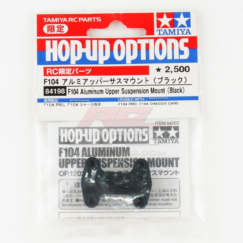 Tamiya 84198 - RC F104 Aluminium Upper Suspension Mount - Black