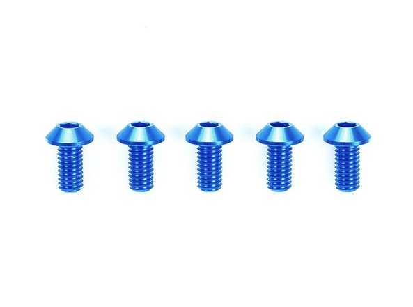 Tamiya 42327 - TRF 3x6mm Hex Head Screws HG Aluminium (Blue/5 Pcs.)