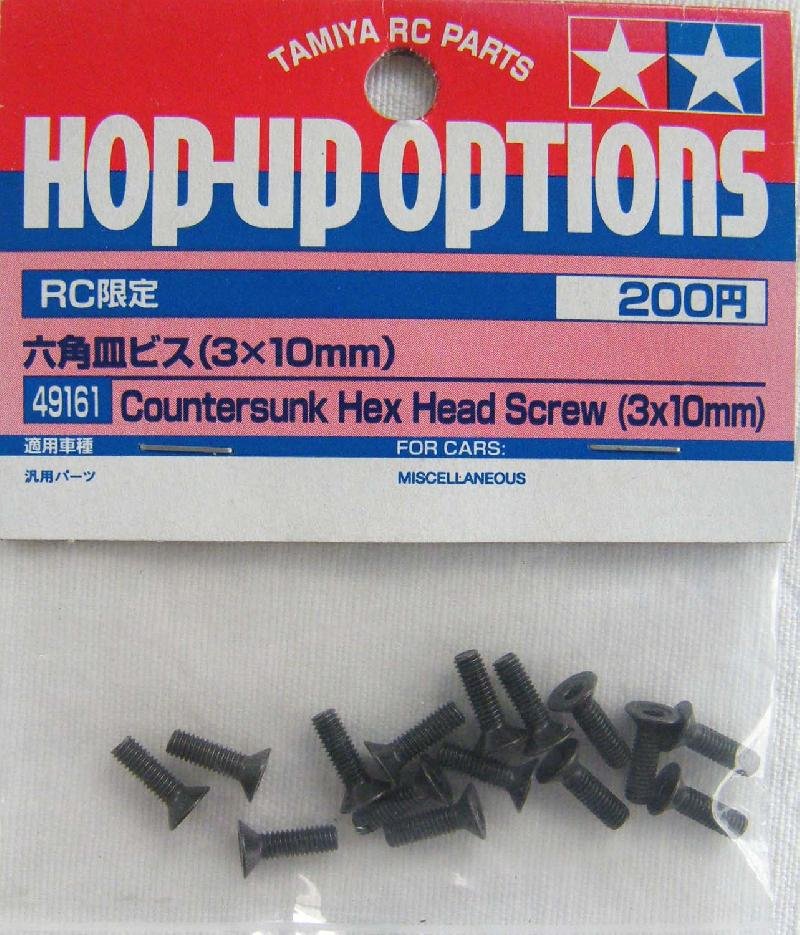Tamiya 49161 - Countersunk Hex Screw (3x10mm)