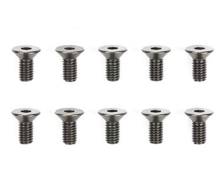 Tamiya 51625 - 3x6mm Countersunk Hex Head Screws (Steel, 10 Pcs.) SP-1625