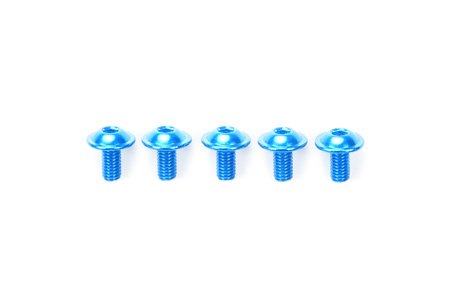 Tamiya 84107 - 3x8mm Aluminium Flange Screw Blue 5pcs