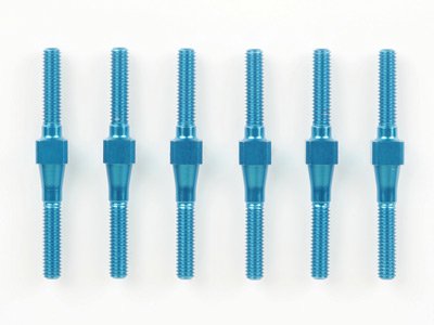 Tamiya 40524 - 2.6x29 Aluminum Turnbuckle Shaft Blue X 6