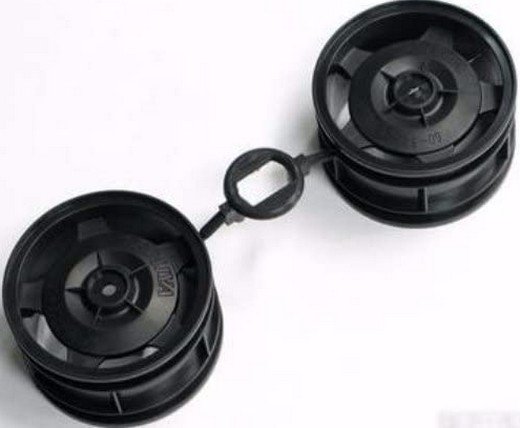 Tamiya 0448048 - DT-03 Rear Wheels Black for Racing Fighter