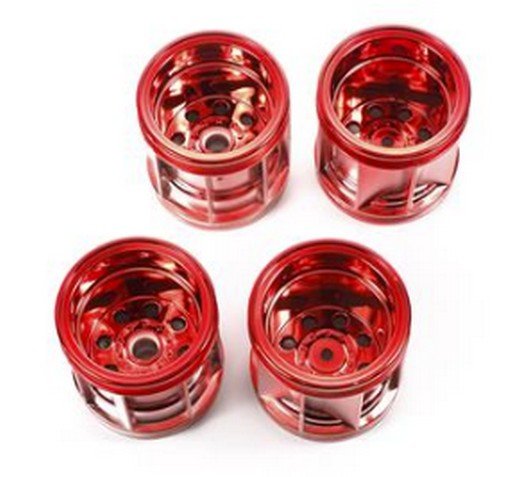 Tamiya 47387 - WR-02 Red Wheels (Front/Rear)