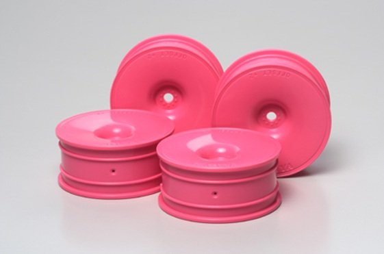 Tamiya 49422 - Fluoresce Pink MN Dish Wheel/+2