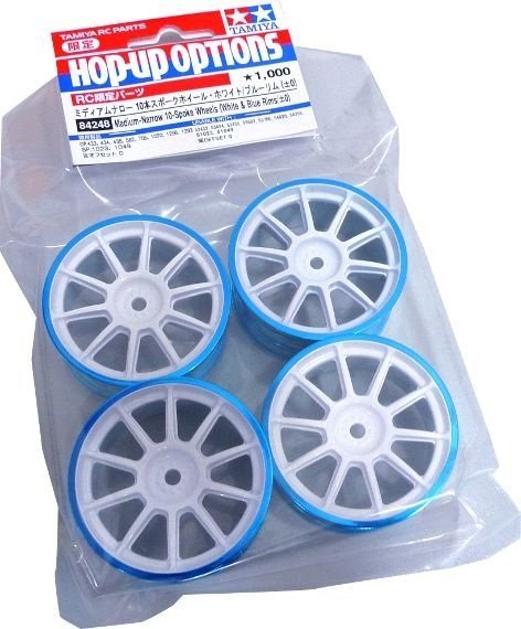 Tamiya 84248 - MN 10-Spoke Wh&Blu Rim/ 0