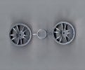 Tamiya 0446186 - Wheels Set for 58385/58439 BMW320si WTCC 2006 (2pcs/26mm)