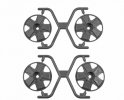 Tamiya 9335704 - Wheel Cap Rims Star RSR (Grey, 4pcs)