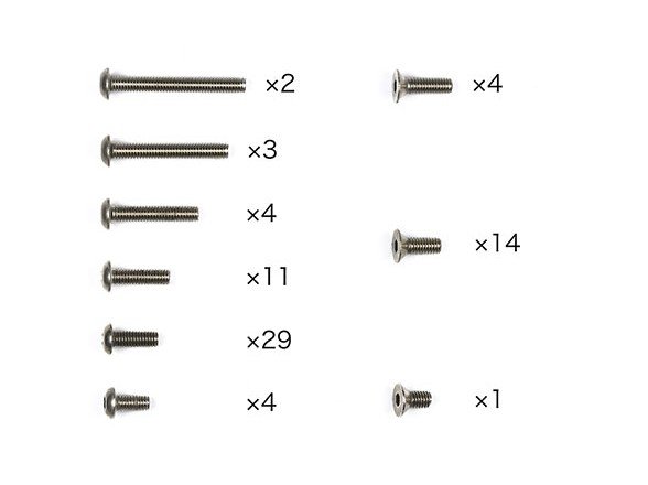 Tamiya 54888 - M-08 Concept Titanium Screw Set OP-1888