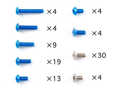 Tamiya 49494 - RC TB Evo V MS Screw Set - (Titanium & Aluminum)