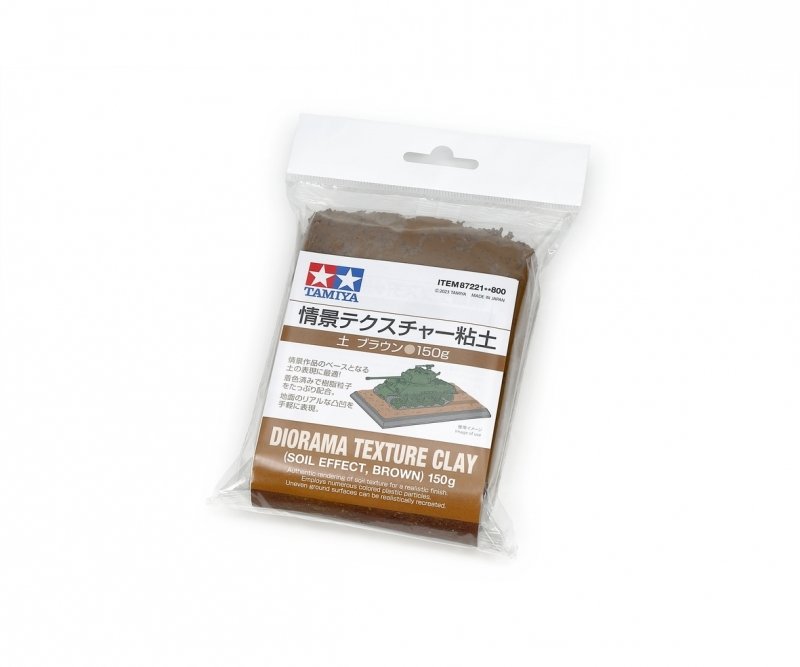 Tamiya 87221 - Soil Effect: Brown (Diorama Texture Clay) 150g