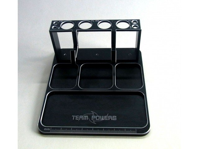 TEAMPOWERS Aluminium Part Tray with Mobile Phone/Shock Absorber holder (TP-PT-B2)