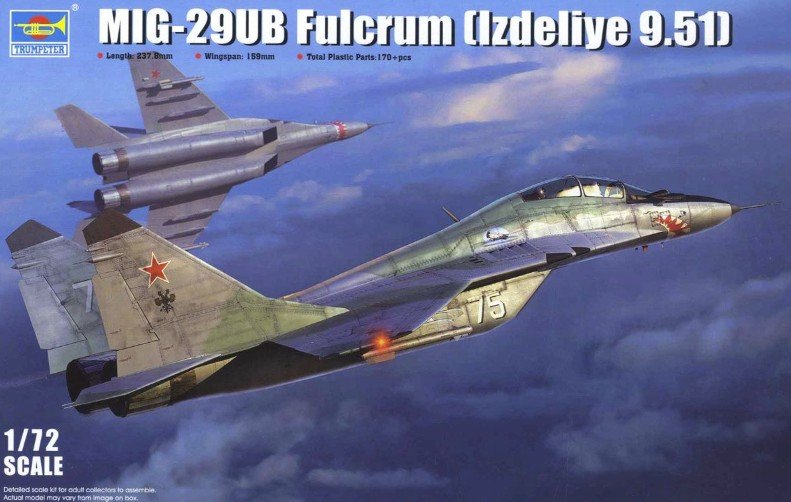 Trumpeter 01677 - 1/72 MIG-29UB Fulcrum (Izdeliye 9.51)