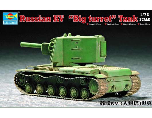 Trumpeter 07236 Soviet KV Big turret tank