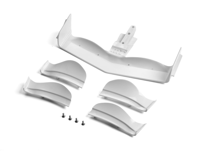 XRAY 371204 - X1 Composite Adjustable Front Wing - White - Flat Design