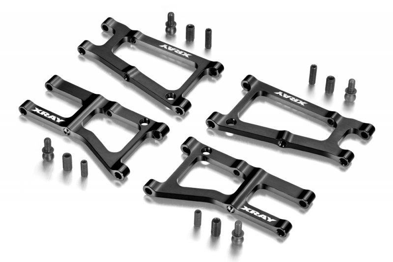 XRAY 302101 Aluminum Front + Rear Suspension Arms 1-Hole - Swiss 7075 T6