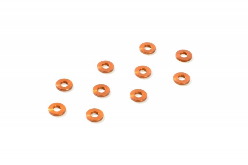 XRAY 303136-O Aluminum Shim 3x7x1.0mm - Orange (10)