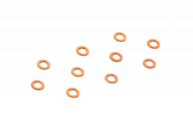 XRAY 303142-O Aluminum Shim 3x5x0.5mm - Orange (10)