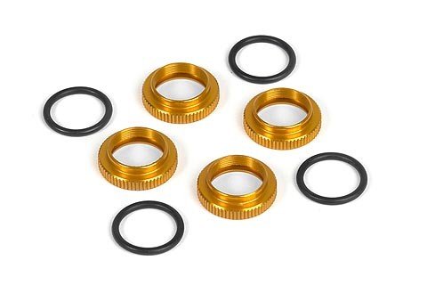 XRAY 308040-O Shock Adj. Nut Aluminum + O-ring - Orange