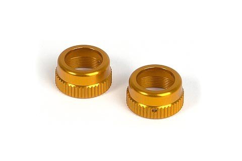 XRAY 308352-O Aluminum Shock Cap-Nut with Vent Hole - Orange(2)