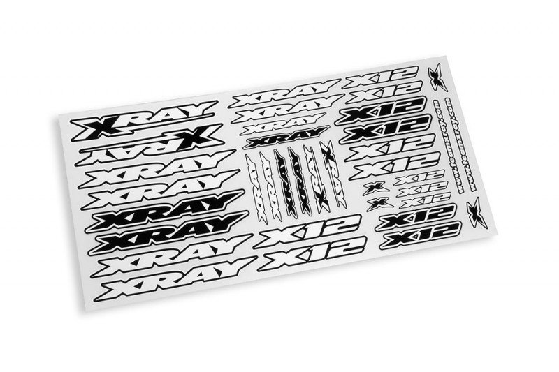 XRAY 397370 X12 Sticker for Body - White - V2